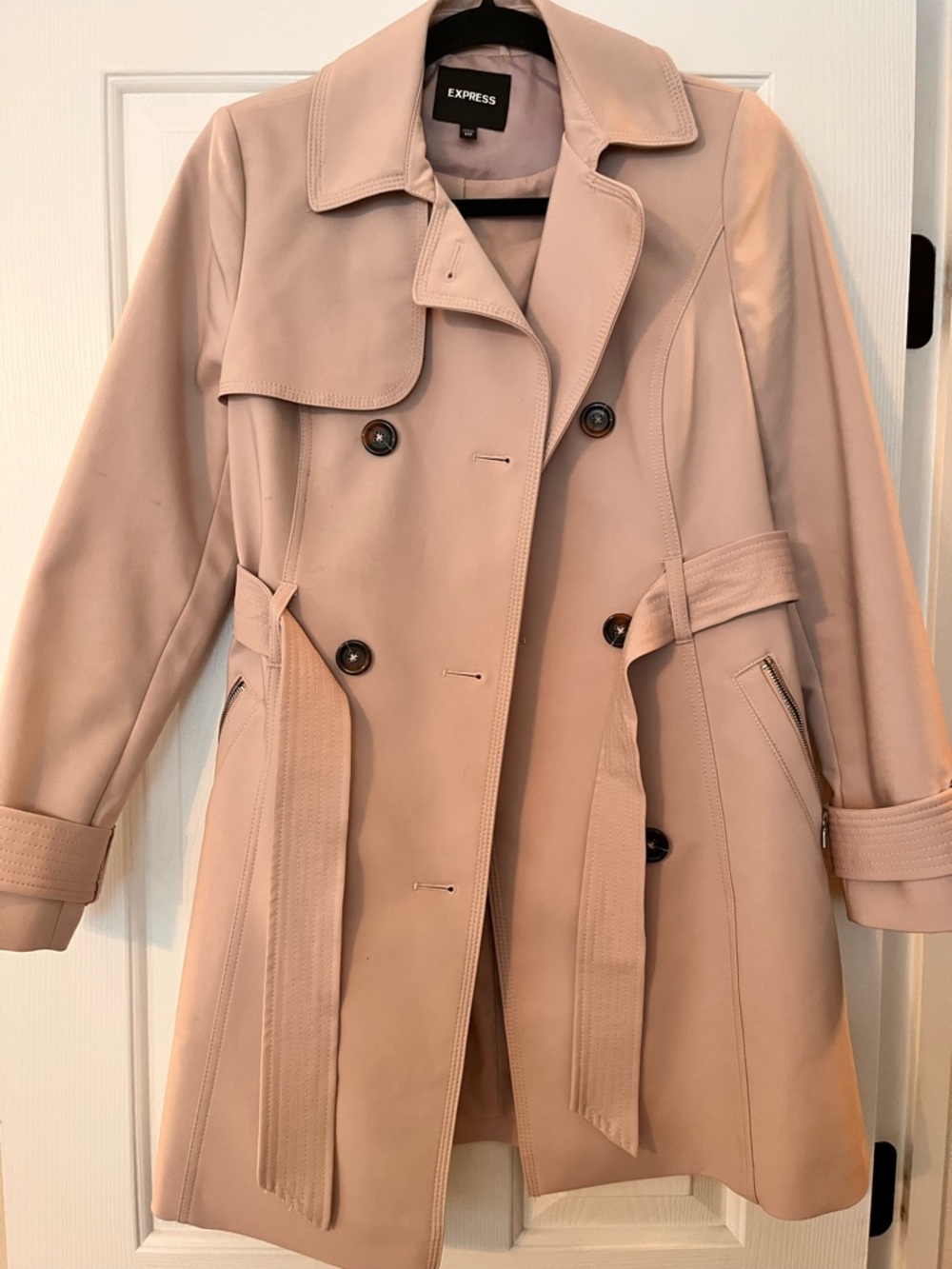 Express Blush Trench Coat